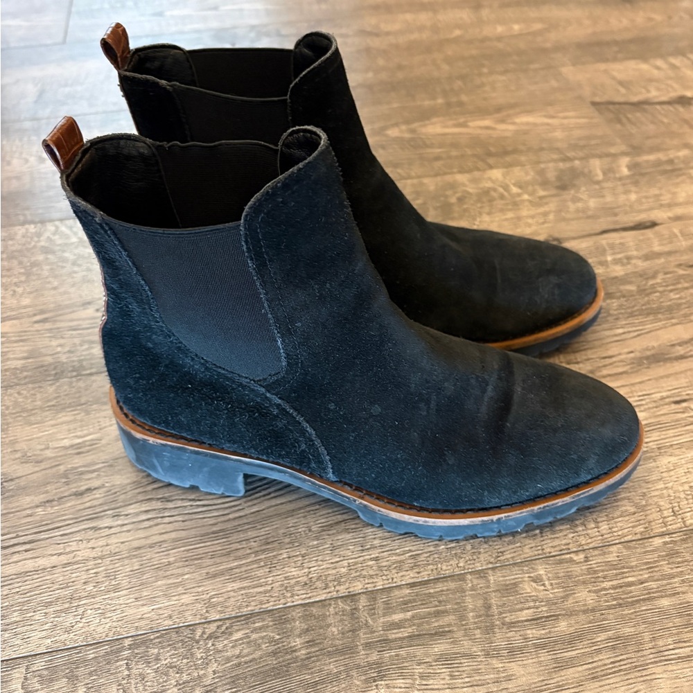Sam Edelman Black Suede Ankle Boots Sz 6